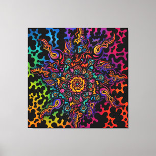 Psychedelische trillingen canvas afdruk