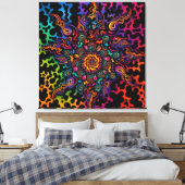 Psychedelische trillingen canvas afdruk (Insitu (Slaapkamer))