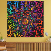 Psychedelische trillingen canvas afdruk (Insitu (Woonkamer))