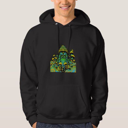 Psychedelische Trippy Fun Paddenstoel Picking Hipp Hoodie (Voorkant)