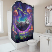 Psychedelische Trippy Hippie Opossum Custom Persoo Douchegordijn (In situ)