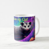 Psychedelische Trippy Hippie Opossum Custom Persoo Koffiemok (Voorkant rechts)