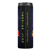 Psychedelische Trippy Hippie Opossum Custom Persoo Thermosbeker (Achterkant)