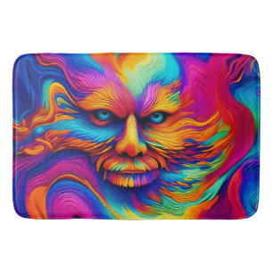 Psychedelische Trippy Kleurrijke Abstracte Paint S Badmat