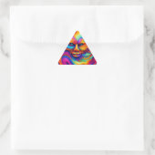 Psychedelische Trippy Kleurrijke Abstracte Paint S Sticker (Tas)