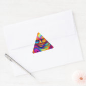 Psychedelische Trippy Kleurrijke Abstracte Paint S Sticker (Envelop)