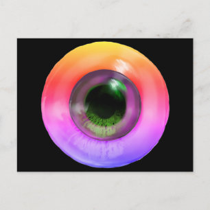 Psychedelische Trippy Rare Hippie Funky Oog Feestdagenkaart