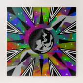 Psychedelische Trippy Ruimte en Abstract Legpuzzel (Horizontaal)
