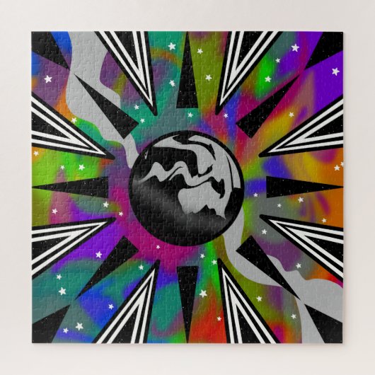 Psychedelische Trippy Ruimte en Abstract Legpuzzel (Verticaal)