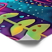 Psychedelische Tuin – Whimsy in Bloei Poster (Hoek)