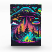 Psychedelische UFO-fantasiekunst Fotoblokken (Voorkant)