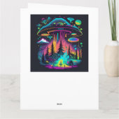 Psychedelische UFO Fantasy Art Verjaardag  Kaart (Achterkant)