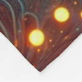 Psychedelische uil in een kosmisch bos fleece deken (Hoek)