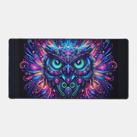 Psychedelische Uil, in het oog springende neondier Bureaumat (Voorkant)
