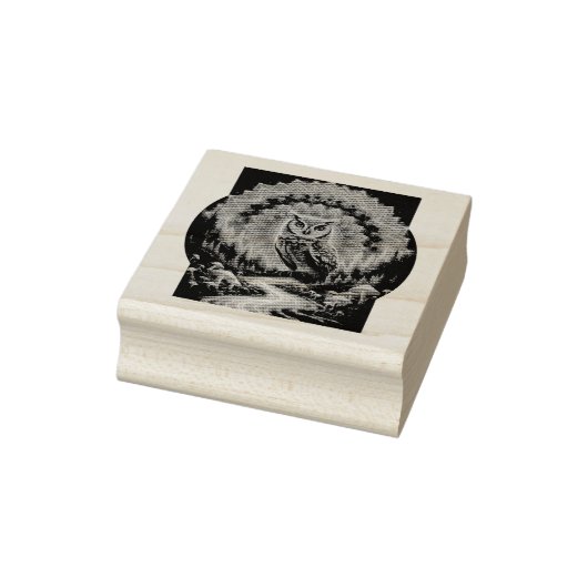 Psychedelische Uil Mandala - Trippy Forest Art Rubberstempel (Stempel)