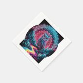 Psychedelische Uil Mandala - Trippy Forest Art Servet (Hoek)