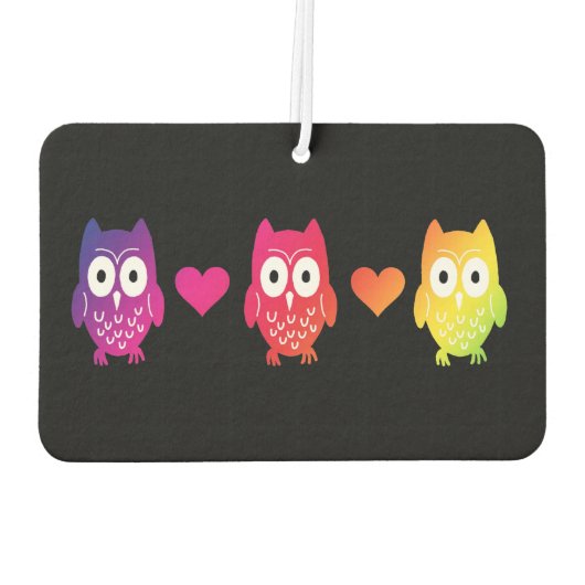 Psychedelische uilen en harten luchtverfrisser (Achterkant)