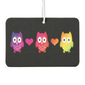 Psychedelische uilen en harten luchtverfrisser (Voorkant)