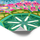 psychedelische vederbloemen poster (Hoek)