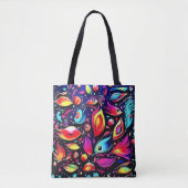 Psychedelische Veer Droom Tote Bag (Voorkant)