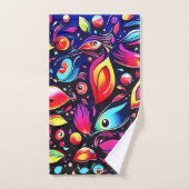 psychedelische verendroom bad handdoek (Handdoek)