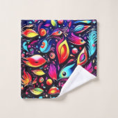 psychedelische verendroom bad handdoek (Wasdoekje)
