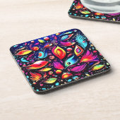 psychedelische verendroom bier onderzetter (Linkerzijde)