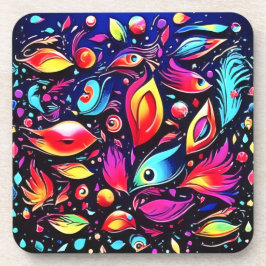 psychedelische verendroom bier onderzetter