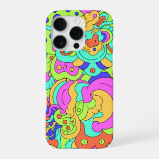 Psychedelische Vervormde Gezichten Hoesje iPhone 16 Pro Hoesje