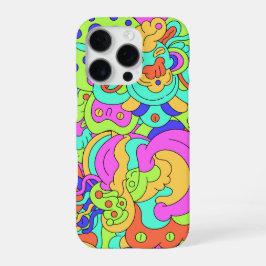 Psychedelische Vervormde Gezichten Telefoonhoes iPhone 16 Pro Hoesje