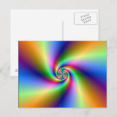 Psychedelische Vier Wind Spiraalvormige Post Kaart (Voorkant / Achterkant)