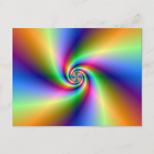 Psychedelische Vier Wind Spiraalvormige Post Kaart (Voorkant)
