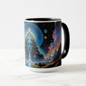 Psychedelische Vintage Sci-fi Mok (Voorkant rechts)