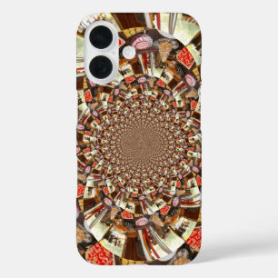Psychedelische Visie Aardse Bruine Tinten Abstra iPhone 16 Hoesje