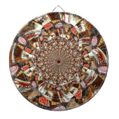Psychedelische visie van Brown Hues Dartbord (Voorkant)