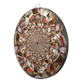 Psychedelische visie van Brown Hues Dartbord (Voorkant Rechts)