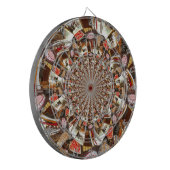 Psychedelische visie van Brown Hues Dartbord (Voorkant Links)