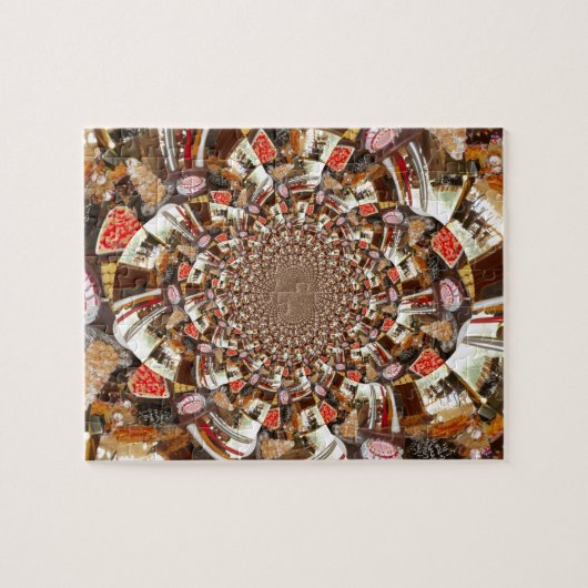 Psychedelische visie van Brown Hues Legpuzzel (Horizontaal)