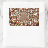 Psychedelische visie van Brown Hues Rechthoekige Sticker (Tas)