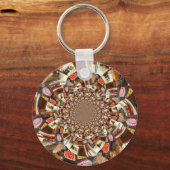 Psychedelische visie van Brown Hues Sleutelhanger (Voorkant)