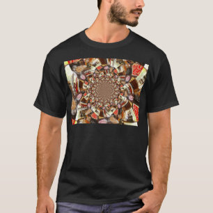 Psychedelische visie van Brown Hues T-shirt