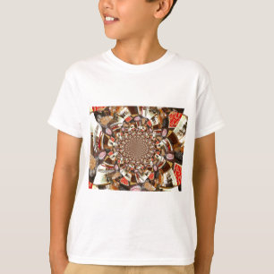 Psychedelische visie van Brown Hues T-shirt