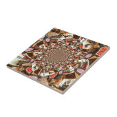 Psychedelische visie van Brown Hues Tegeltje (Zijkant)