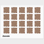 Psychedelische visie van Brown Hues Vierkante Sticker (Vel)