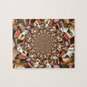Psychedelische Visie van Bruine Tinten Legpuzzel (Horizontaal)