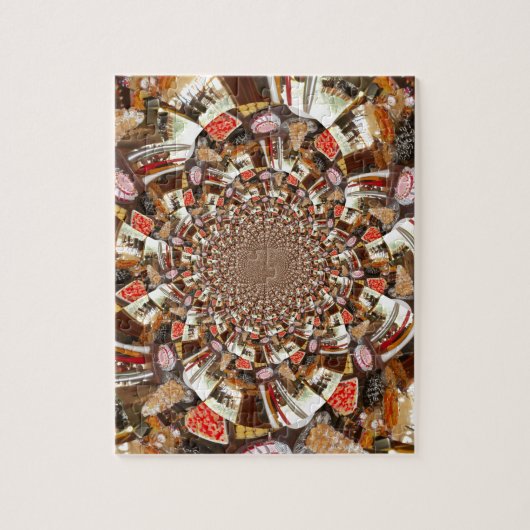 Psychedelische Visie van Bruine Tinten Legpuzzel (Verticaal)