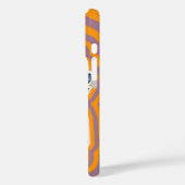 Psychedelische vlammende voetbalschedel Case-Mate iPhone case (Achterkant / Links)