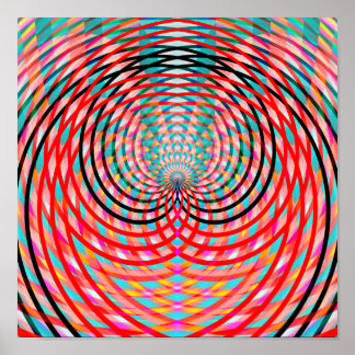 Psychedelische Vlechtcirkels Poster
