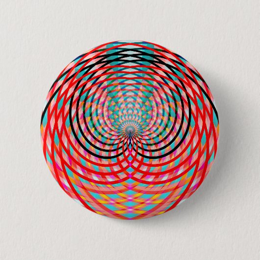 Psychedelische Vlechtcirkels Ronde Button 5,7 Cm (Voorkant)