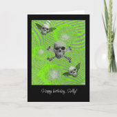 Psychedelische vliegschedelkaart kaart (Voorkant)